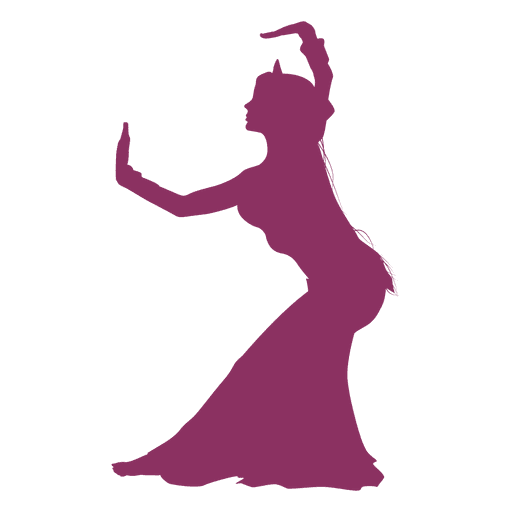 Belly dancer pose silhouette