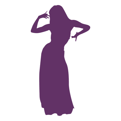 Belly dancer snake arms silhouette PNG Design