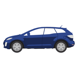 Ilustração de hatchback azul