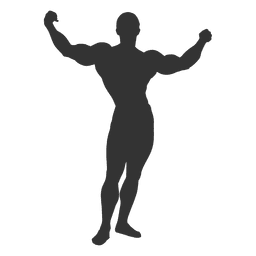 Bodybuilder Kruzifix Pose Silhouette PNG-Design
