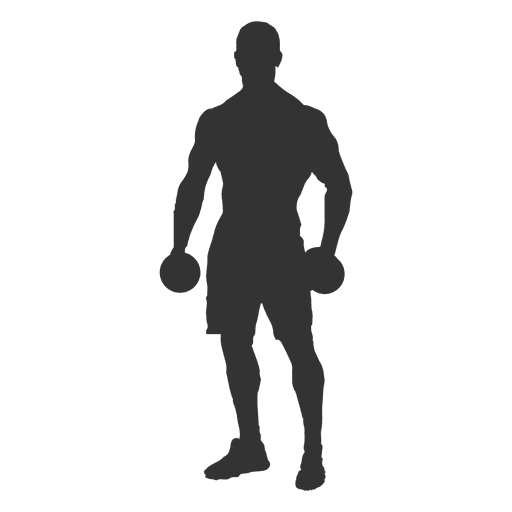 Bodybuilder Dumbbells Silhouette Transparent Png Svg Vector File