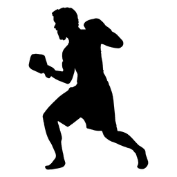 Jugador de boxeo uppercut silueta Diseño PNG