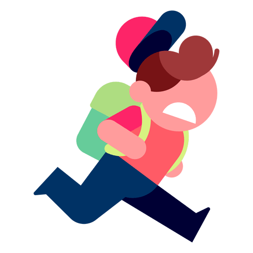 Boy running illustration PNG Design
