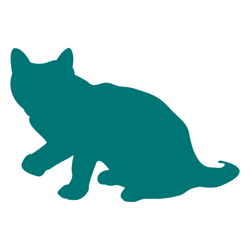 Cat angry silhouette PNG Design