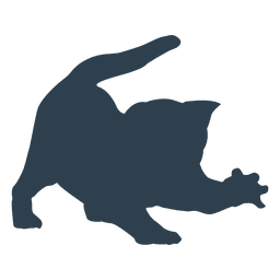Cat catching silhouette PNG Design