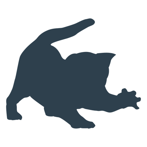 Silhueta de captura de gato Desenho PNG