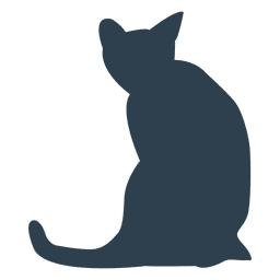 Cat licking silhouette PNG Design