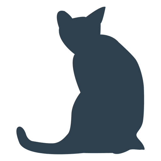Silhueta de gato lambendo Desenho PNG