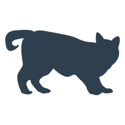 Cat looking back silhouette PNG Design