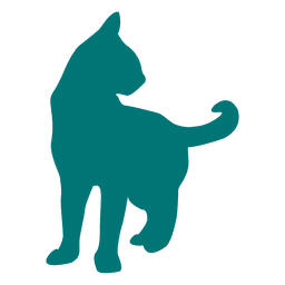 Cat looking side silhouette PNG Design