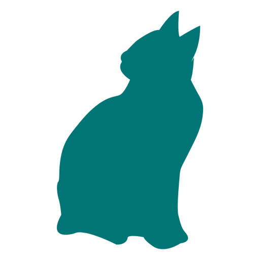 Cat looking up silhouette PNG Design