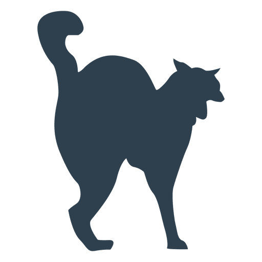 Cat scared silhouette PNG Design