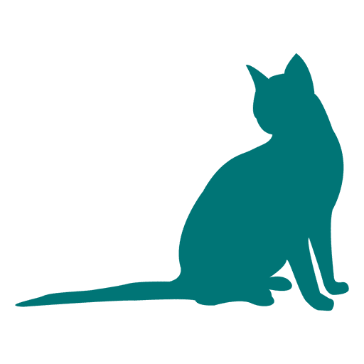 Cat sitting silhouette