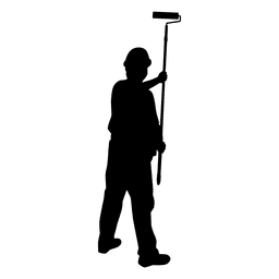 Trabajador de la construcción pintura silueta Diseño PNG