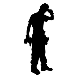 Silueta de máquina de destornillador de trabajador de construcción Diseño PNG