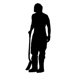 Silhueta de pá de trabalhador da construção civil Desenho PNG
