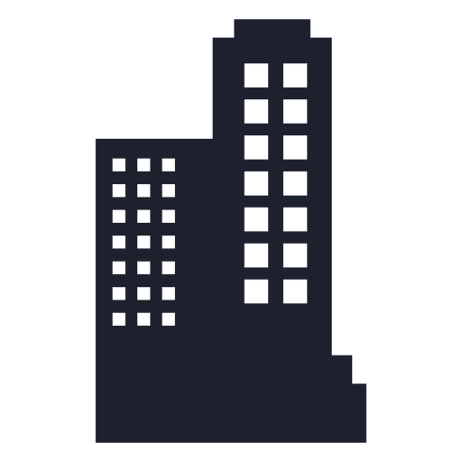 Corporate building silhouette