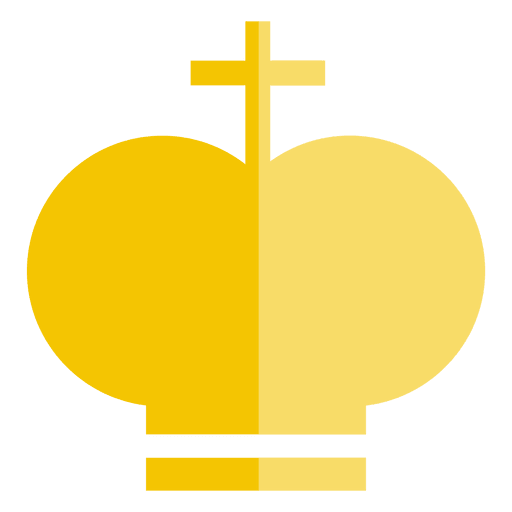 Crown cross icon PNG Design