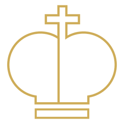 Corona cruzada Diseño PNG