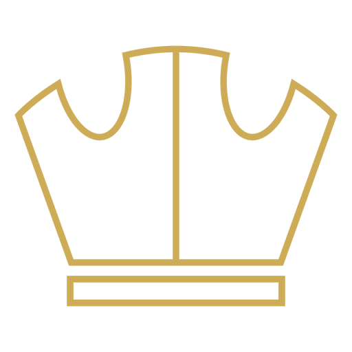 Corona de trazo redondeado Diseño PNG