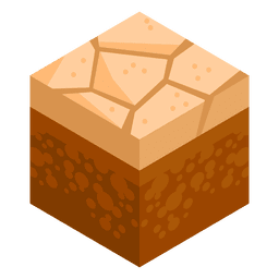 Paisagem isométrica de solo seco Desenho PNG