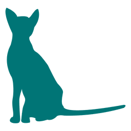 Silueta de gato egipcio sentado Diseño PNG