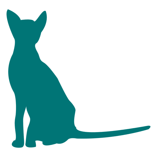 Egiptian cat sitting silhouette PNG Design