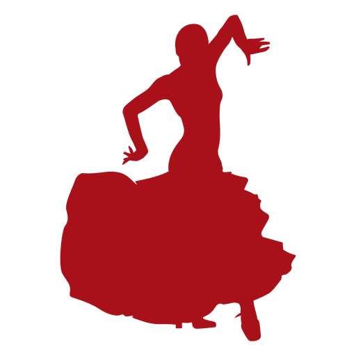 Bailaora de flamenco brazos silueta flotante Diseño PNG