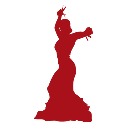 Flamenco dancer silhouette 04 PNG Design
