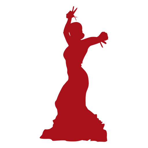 Flamenco dancer silhouette 04 PNG Design