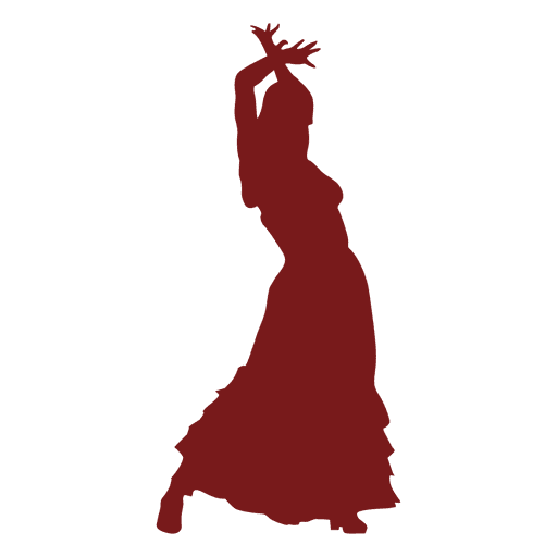 Mujer de bailarina de flamenco manos arriba silueta Transparent PNG Mujer de bailarina de flamenco manos arriba silueta Transparent PNG