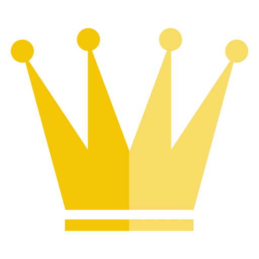 Four point crown icon PNG Design