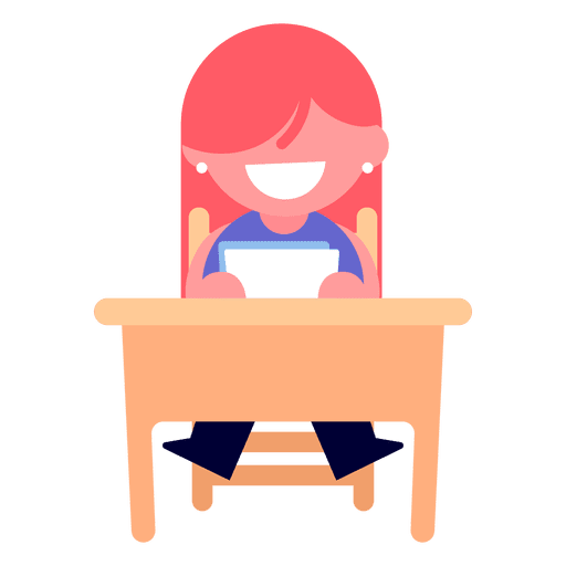 Girl reading illustration