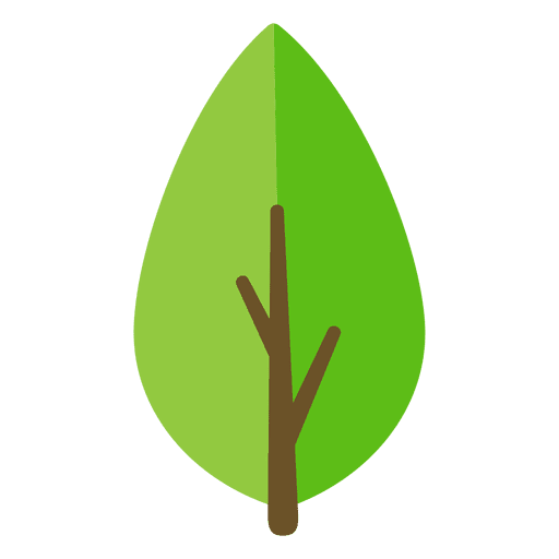 Green leaf illustration PNG Design