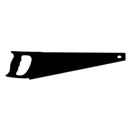 Silueta de sierra de mano Diseño PNG