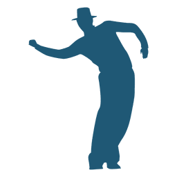Hip hop dancer man wave silhouette PNG Design