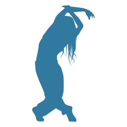 Bailarina de hip hop mujer doblando silueta Diseño PNG
