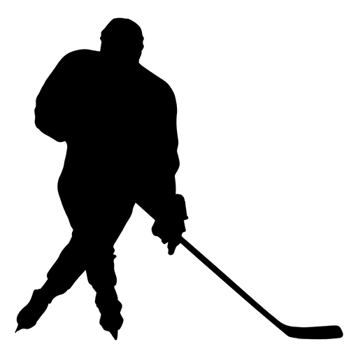Hockey player breakaway silhouette PNG Design