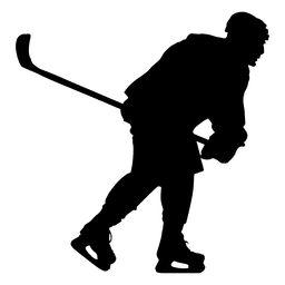 Hockeyspieler der Silhouette skatet PNG-Design