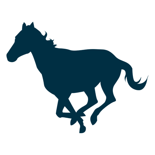 Horse galloping silhouette PNG Design