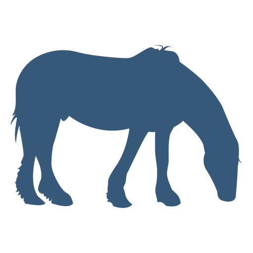 Silueta de pasto de caballo Diseño PNG