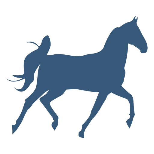 Horse trotting silhouette PNG Design