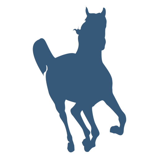 Horse turning silhouette PNG Design