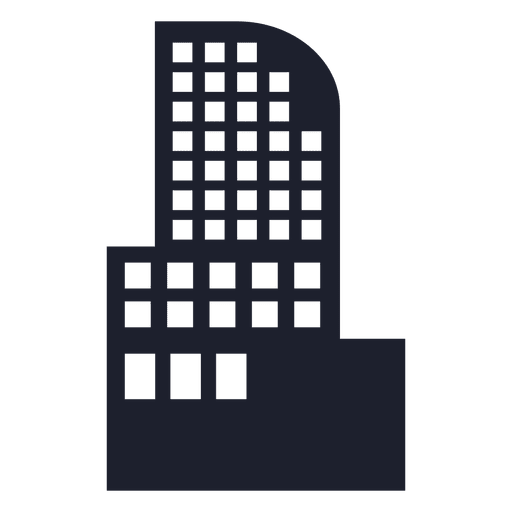 Hotel building silhouette PNG Design