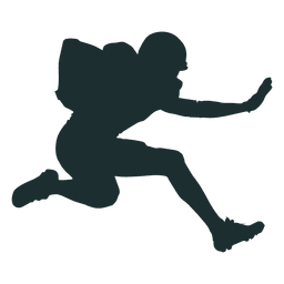 Jumping american football player silhouette PNG Design Transparent PNG