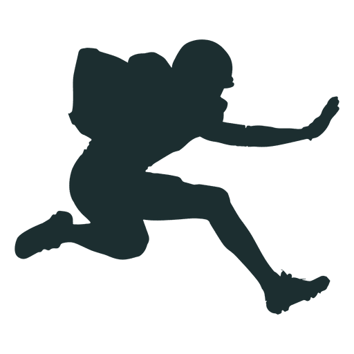 Springende American-Football-Spieler-Silhouette PNG-Design