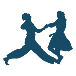 Silhueta de dança lindy hop Desenho PNG
