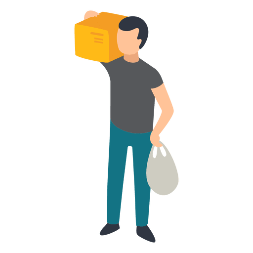 Man carrying illustration PNG Design