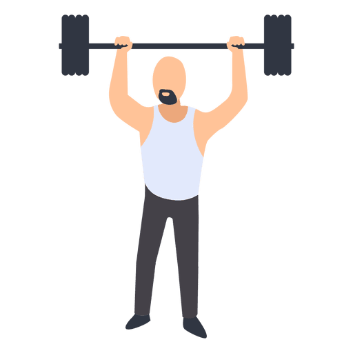 Ilustración de entrenamiento físico de hombre Diseño PNG