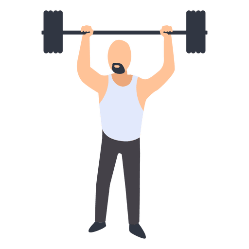 Man fitness training illustration